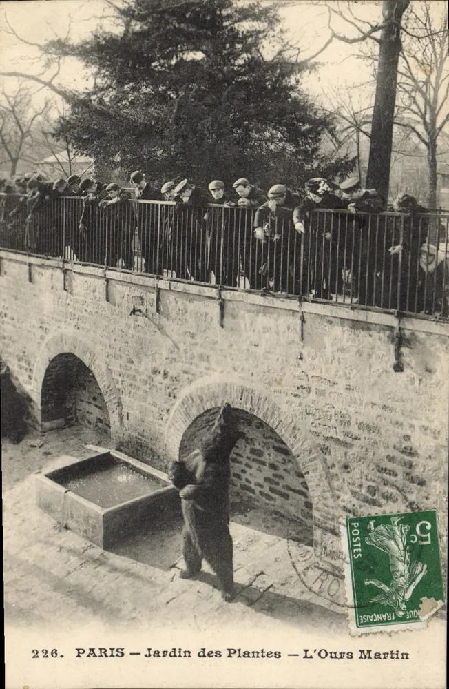 PARIS — Jardin des Plantes — Der Martin-Bär — Photo-Mécanique Paris - Vorderseite