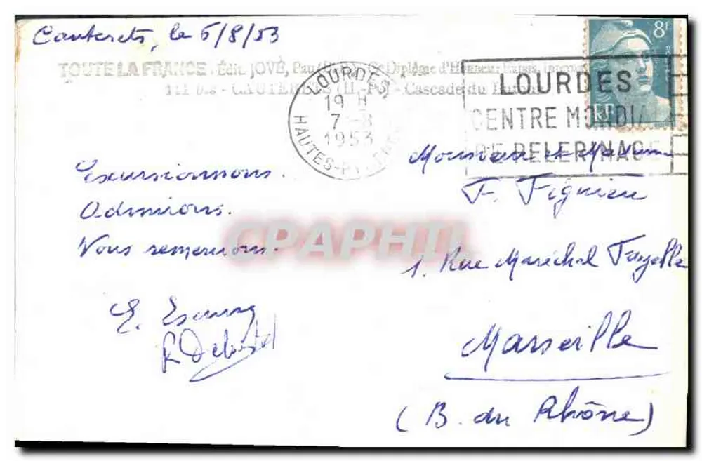 Cachoeira do Béarn — Editor JOVÉ, n° 111 - Verso