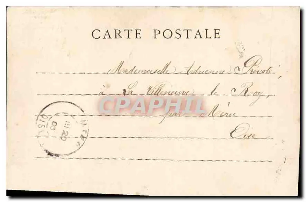 Frau in weißem Kleid mit Blumenbouquet — Amélie Marcelle Guignut — Verlag 'Le bon éditeur' - Paris - Rückseite