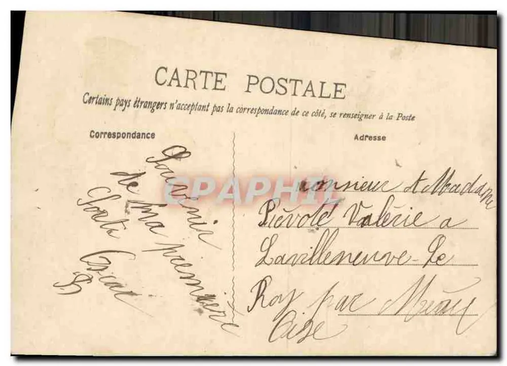 Lembrança de PERONNE — editor: Sallant, Plouar, Prévanné - Verso
