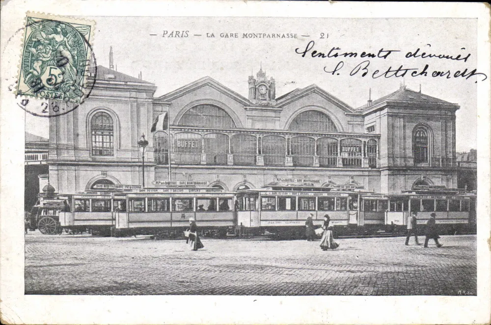 Paris — La Gare Montparnasse — éditeur imprimeur non visible, n° de série 21 - Frente