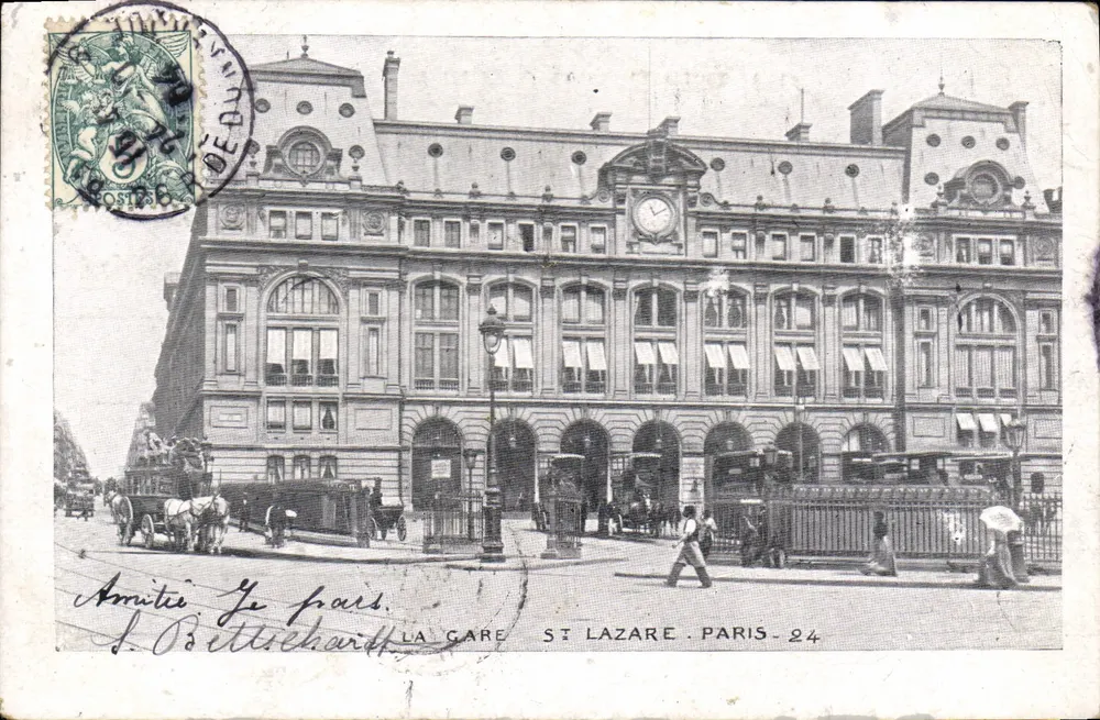 Estação Saint-Lazare — Paris — editor desconhecido, número de série não visível - Frente