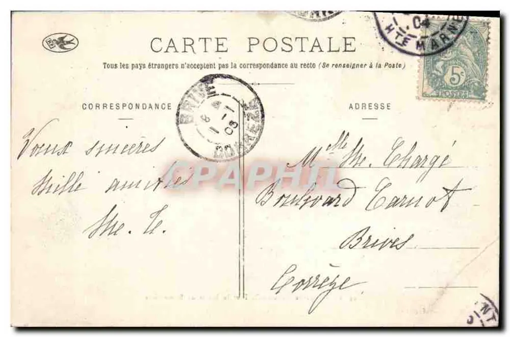 Der Viadukt von Chaumont und die Straße von Semoutiers — Verlag A. POURTOY, Nr. 14 - Rückseite