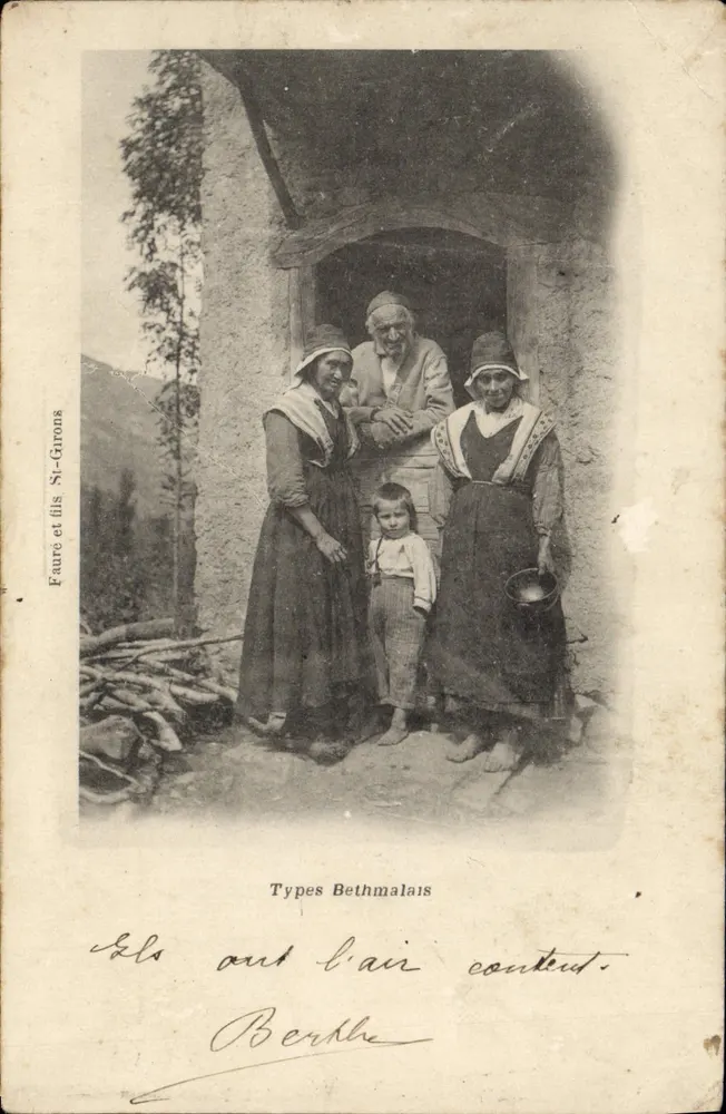 Tipos Bethmalais — ar contente — Faure e filhos, St-Girons - Frente