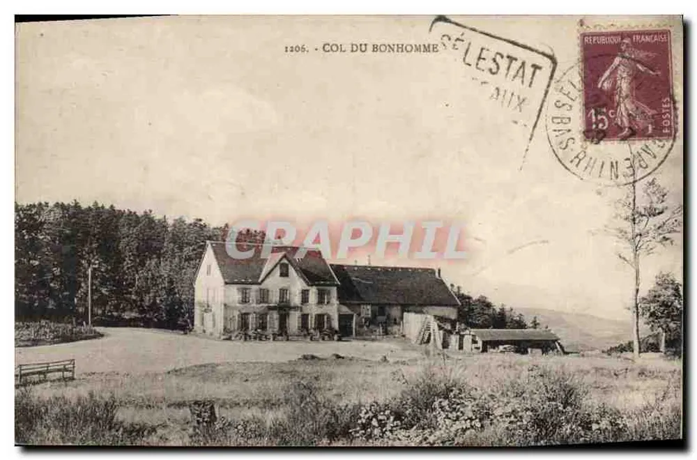 Col du Bonhomme — vista do col e de um edifício — Edição Saadé, Béziers - Frente