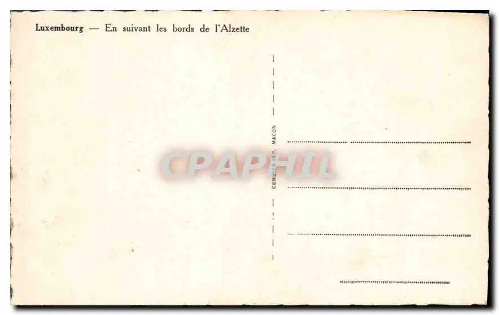 Luxemburg — Entlang den Ufern der Alzette — Verlag Macon - Rückseite