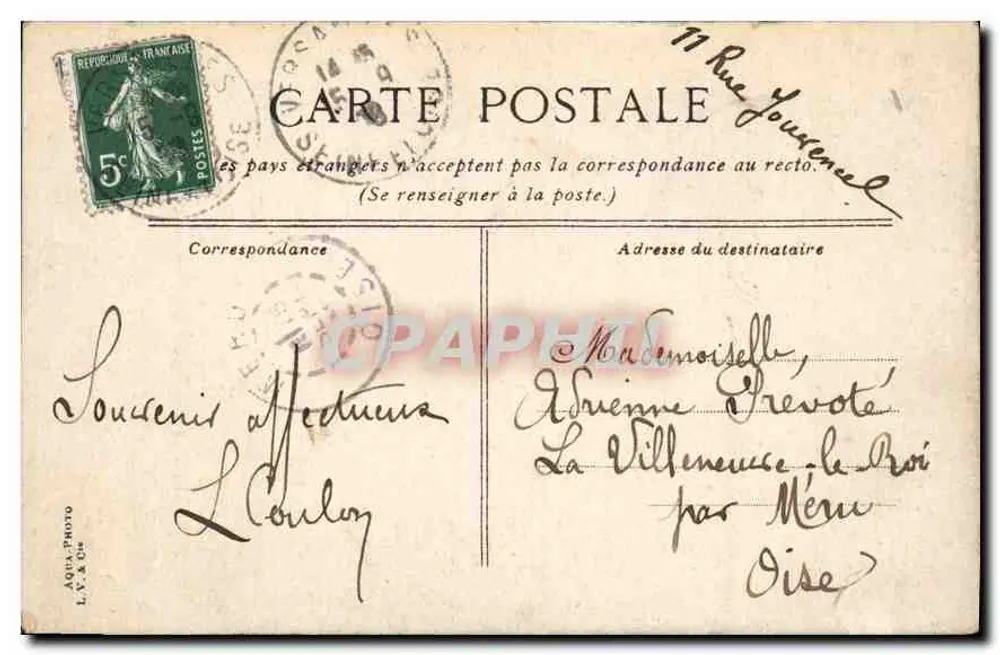 Fontaine com estátua — Palácio de Versalhes — L.V.&C° - Verso