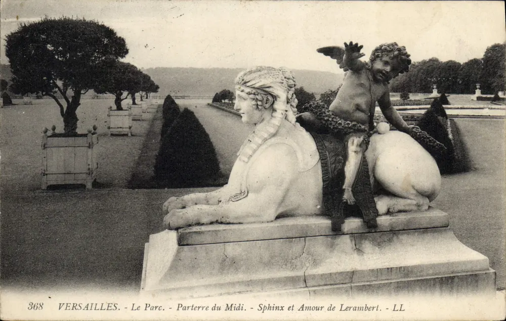 Versalles - El Parque - Parterre del Mediodía - Esfinge y Amor - Lerambert - LL - Anverso