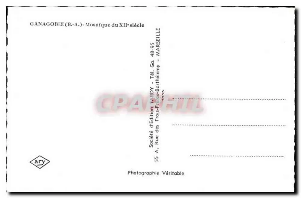 Ganagobie (B.-A.) — Mosaïque du XIIe siècle — Société d'Édition Tardy - Verso
