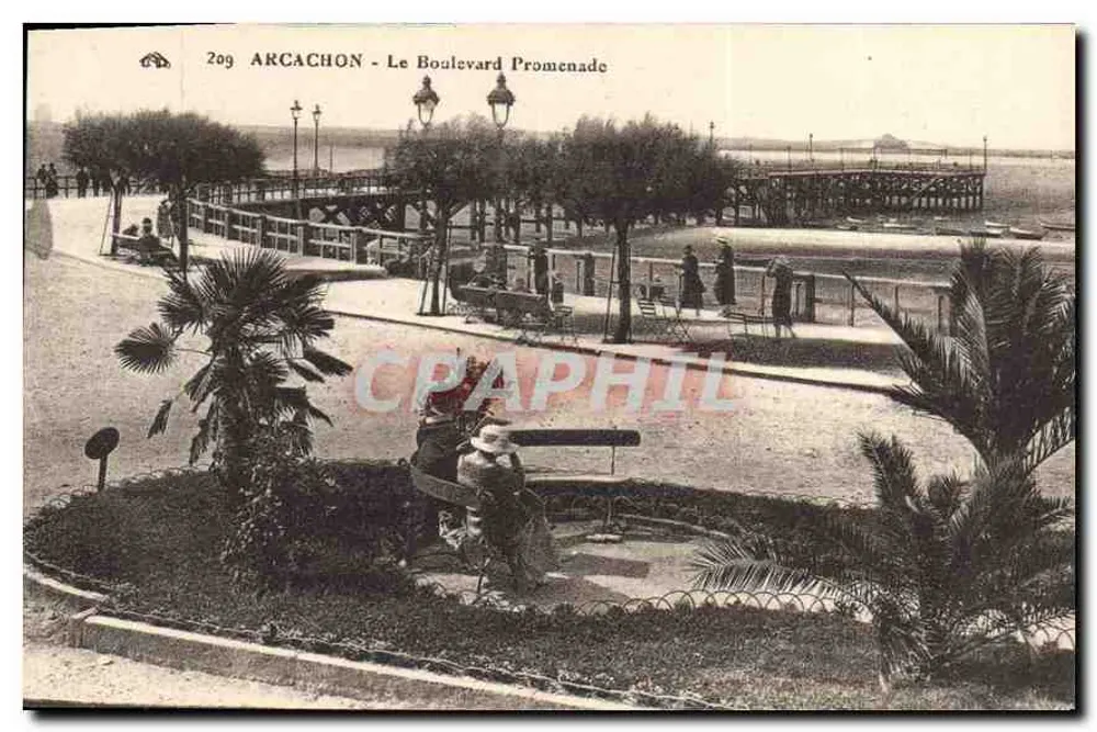 Arcachon - O Boulevard Promenade — n° 209 — editor não visível - Frente