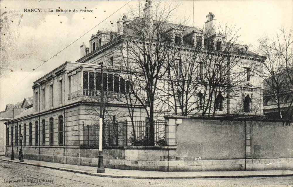 NANCY — A Banque de France — Imprimeries Régnies, Nancy - Frente