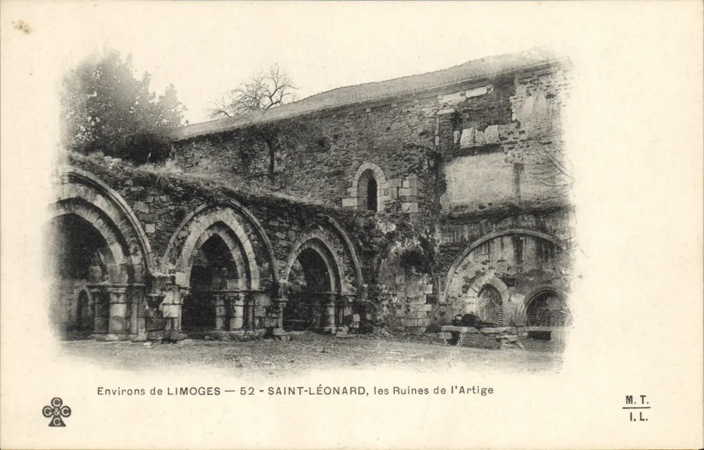Umgebung von LIMOGES — 52 — SAINT-LÉONARD, die Ruinen von l'Artige — M.T. I.L. - Vorderseite