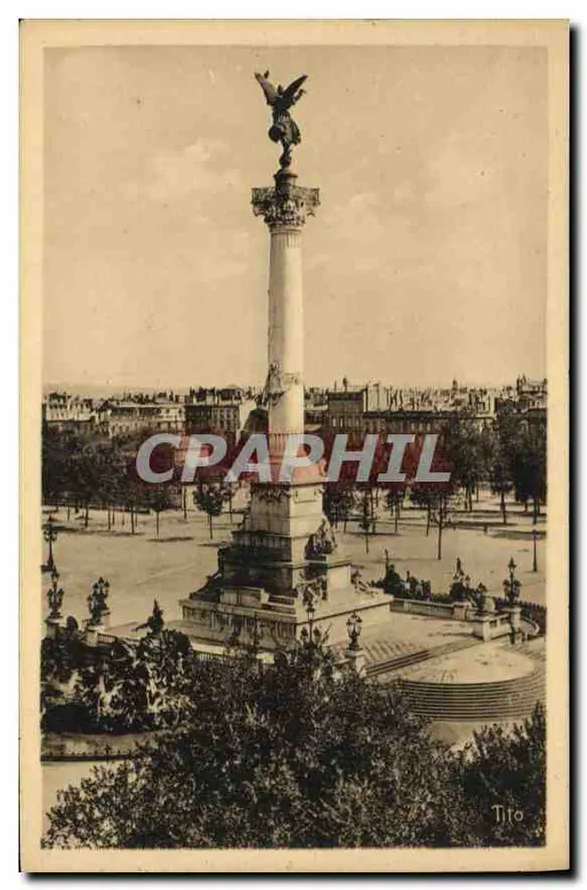 Monumento aos Girondinos — Bordeaux — editor Tito, n° 110 - Frente