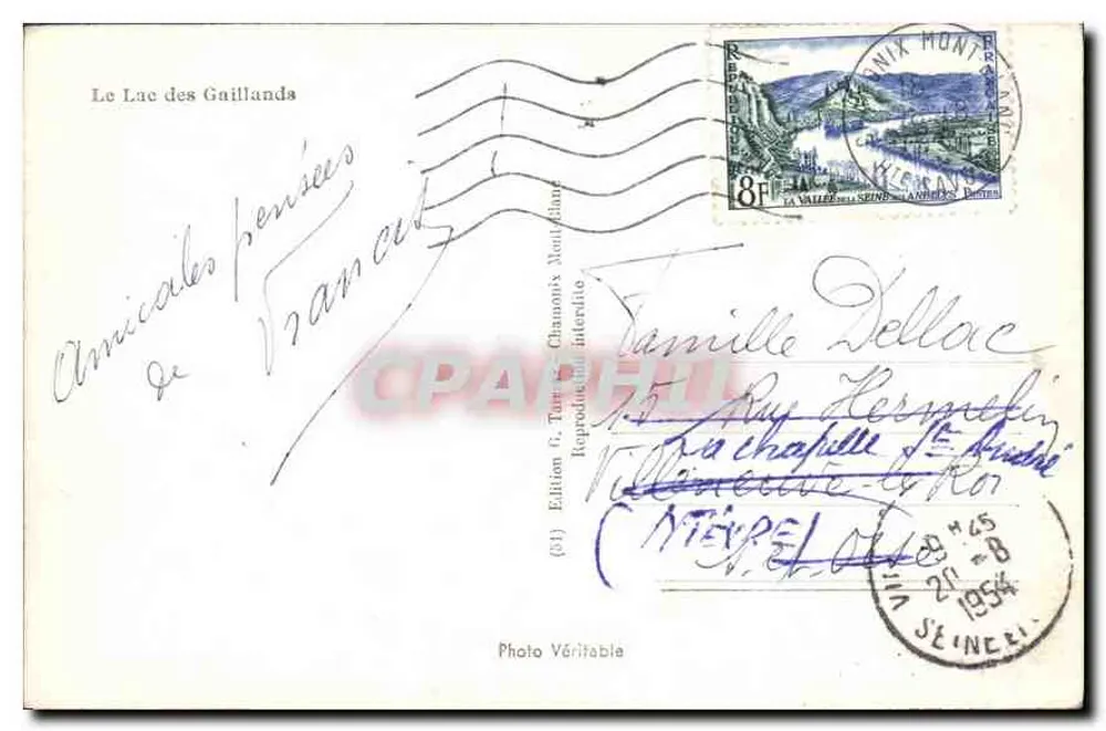 Lago dos Guillands — Mont Blanc — Edição 6, Turim, Chamonix Mont-Blanc - Verso