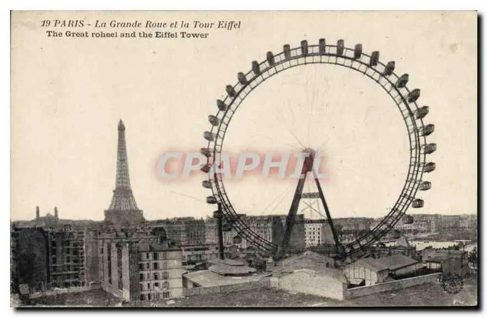 Paris - Die große Rutsche und die Eiffelturm — Imp. « L'Abéline », Paris - Vorderseite