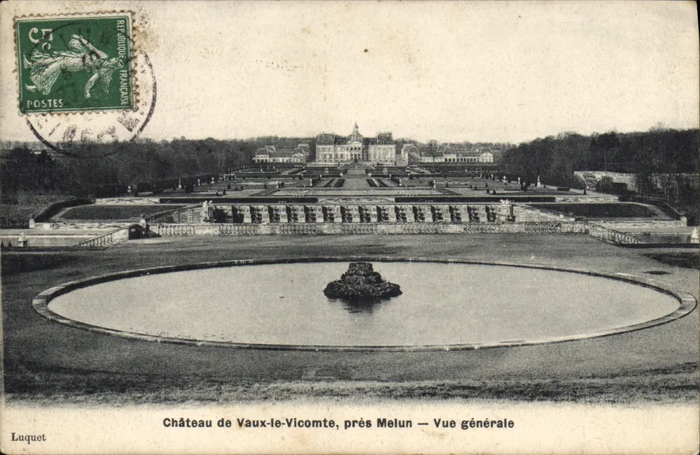 Schloss Vaux-le-Vicomte, nahe Melun — Allgemeiner Blick — Luquet - Vorderseite