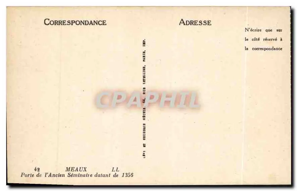 Tor des Alten Seminariums — Meaux — D. Guillot - Rückseite