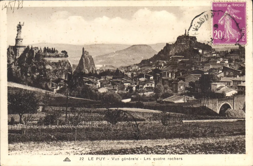 Le Puy - Allgemeiner Blick - Die vier Felsen — Verlag A. B. A. Nr. 22 - Vorderseite
