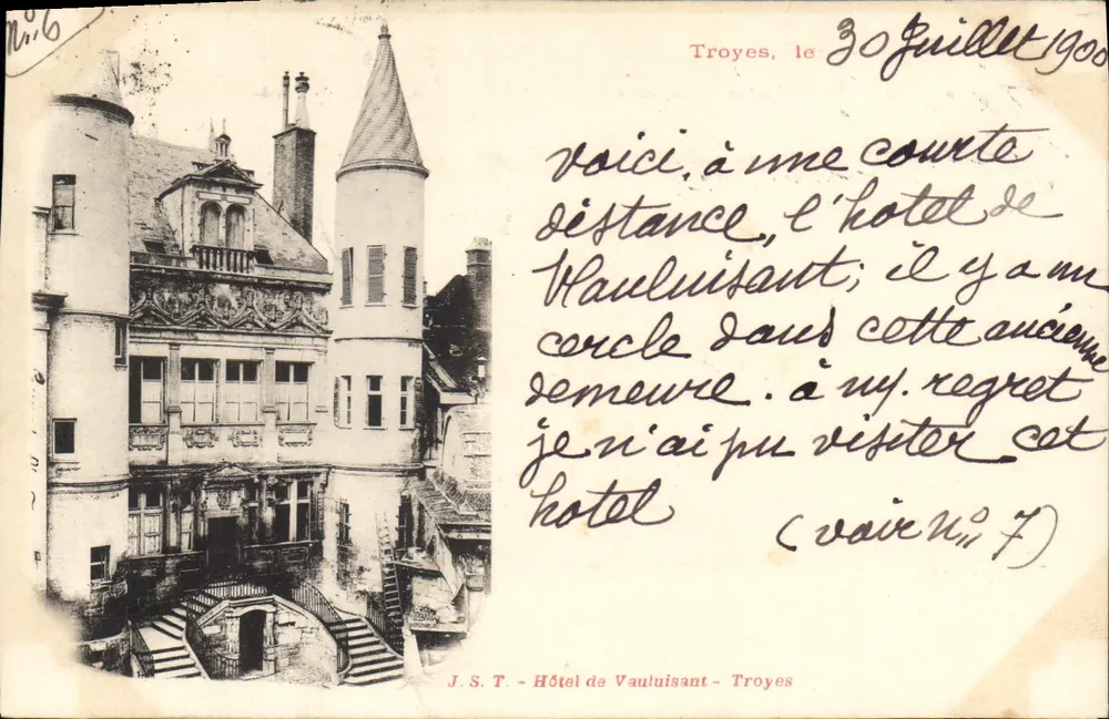 Hôtel de Vauluisant — Troyes — J.S.T. - Hôtel de Vauluisant - Troyes - Awers