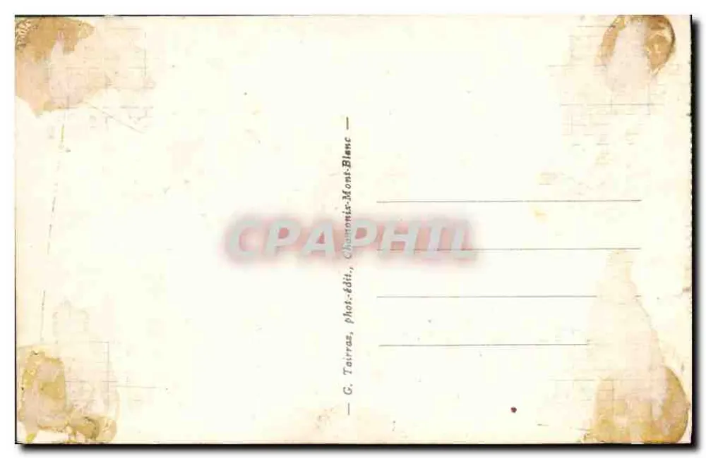 Il Mont-Blanc, visto da Plan-Pratz — Chamonix-Mont-Blanc — G. Tairraz, fot.-edit. - Verso