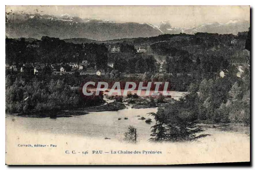 Pau — A Cadeia dos Pirineus — Carrach, editor - Pau, C. C. - 146 - Frente