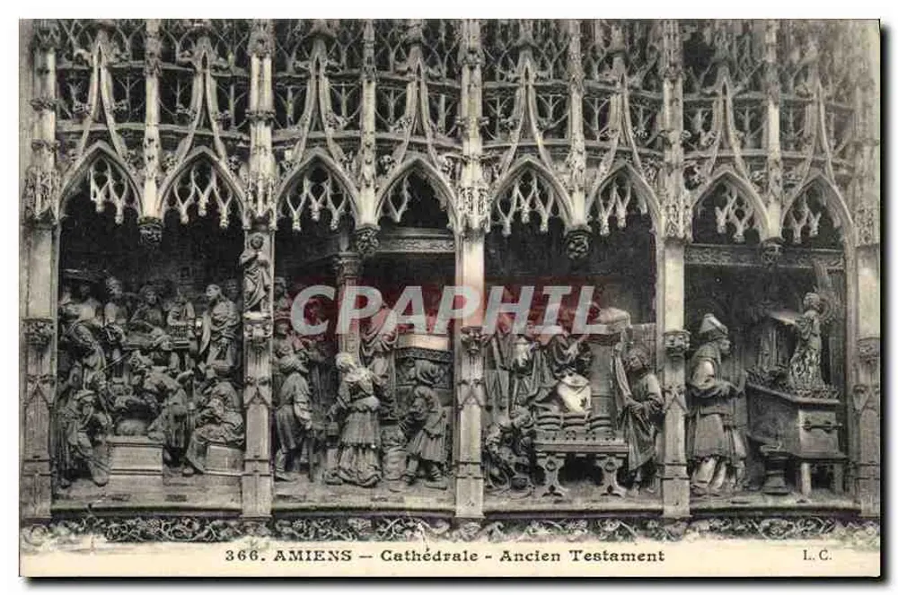 Amiens — Catedral — Antigo Testamento — L.C. n°366 - Frente