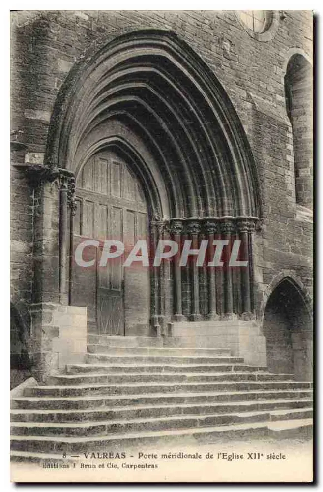 Valreas — Südtor der Kirche des 12. Jahrhunderts — Éditions J. Brun et Cie, Carpentras, n°8 - Vorderseite