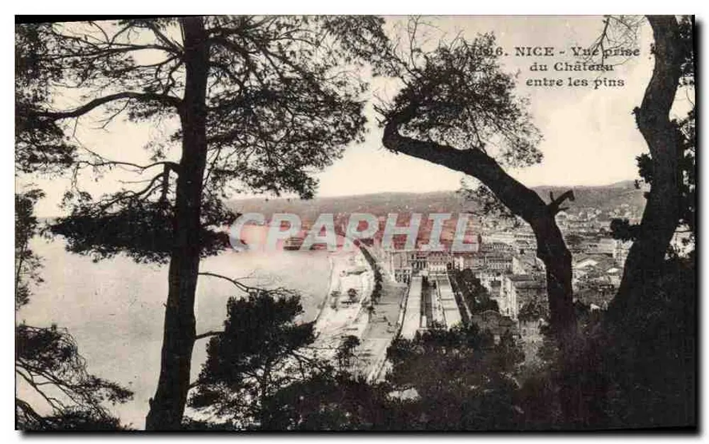 NICE - Ansicht vom Schloss zwischen den Kiefern — Serie 1006 - Vorderseite
