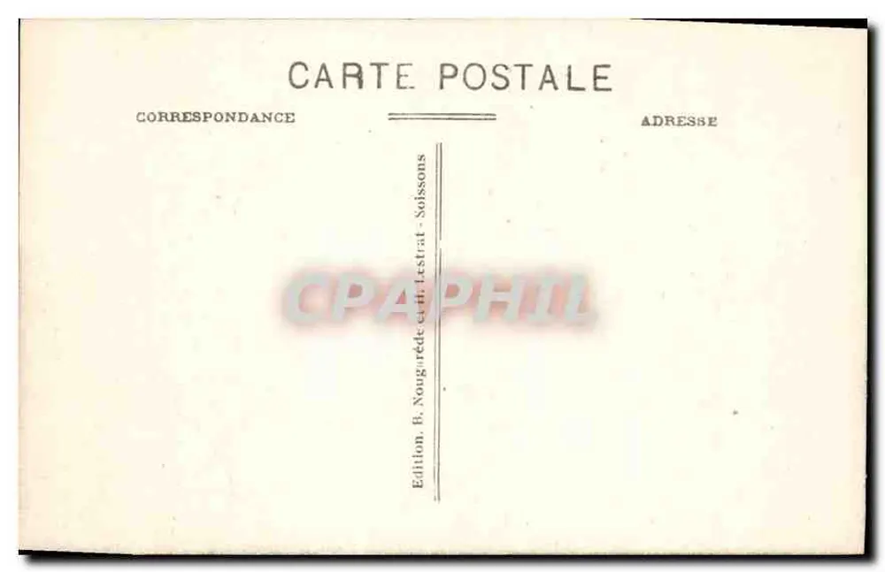 Laon — Wjazd tramwaju na Crémallière — Wydawnictwo B. Nougaret - Lestrat - Solssons - Rewers