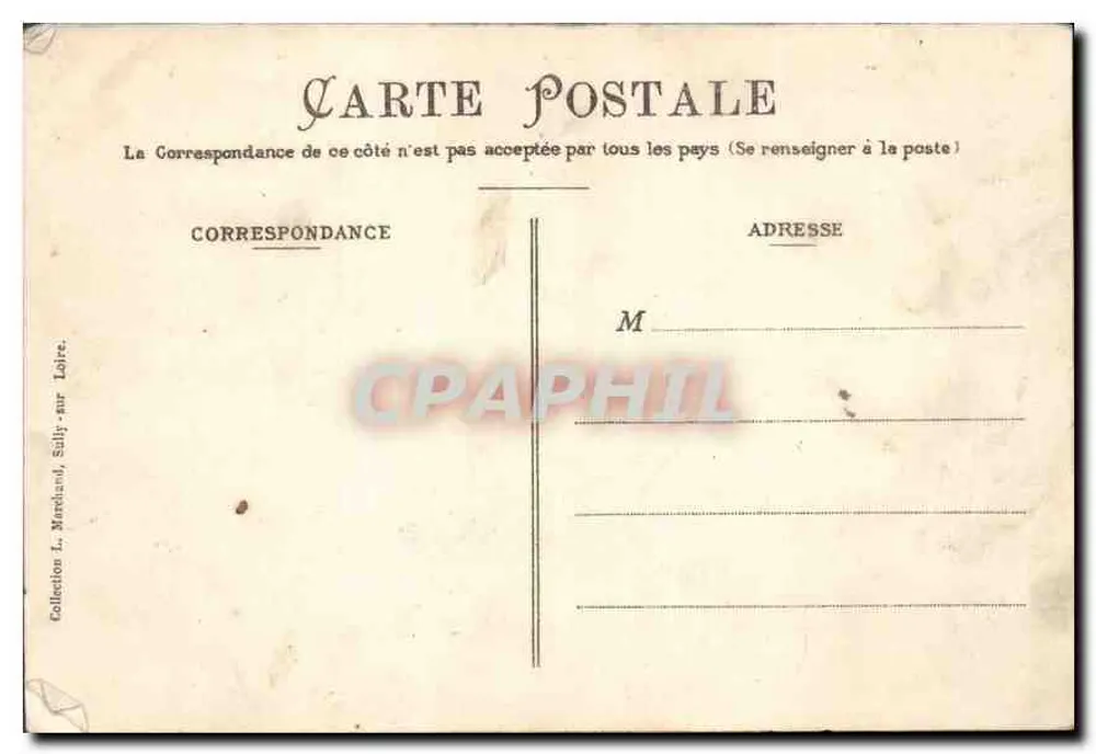 Gien (Loiret) — Vista Geral — Editor L. Merchand, Sully-sur-Loire, n° 1730 - Verso