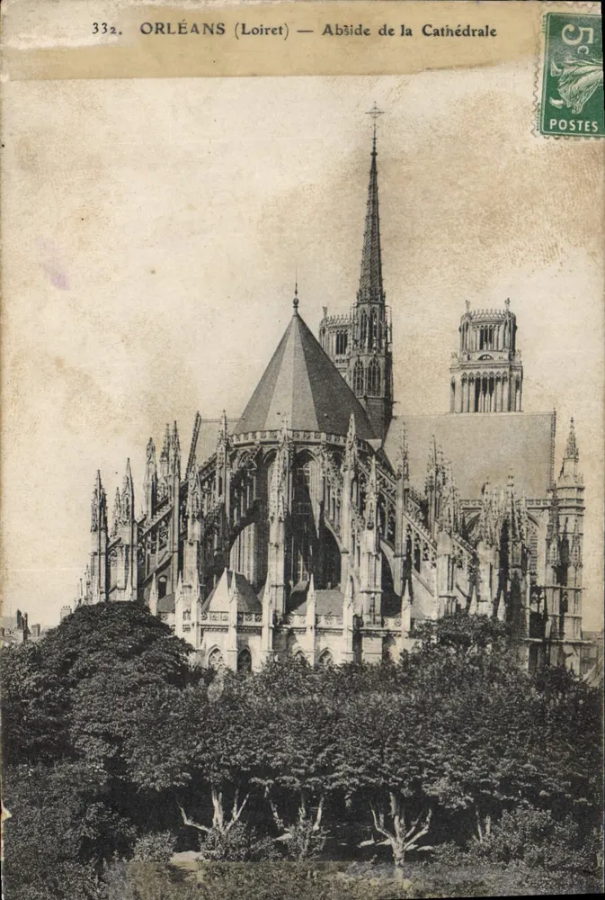 Orléans (Loiret) — Abside da Catedral — Editor não identificado, n° 332 - Frente