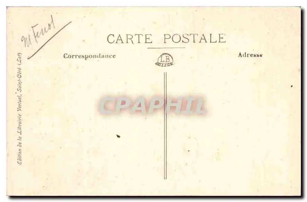 Padirac (Lot) — Hängender See und großer Dom — Edition A. Virc - Rückseite