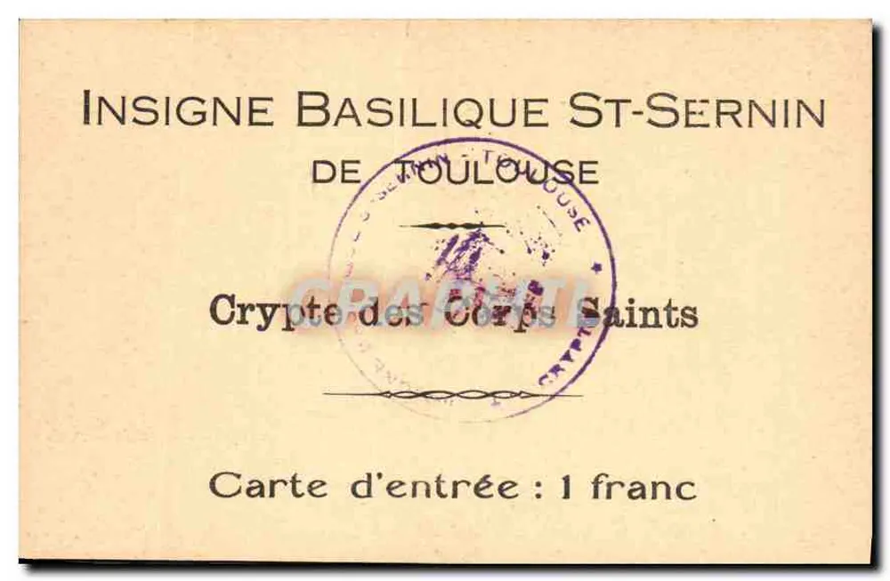 Krypta der Heiligen Körper — Basilika Saint-Sernin — Toulouse - Rückseite
