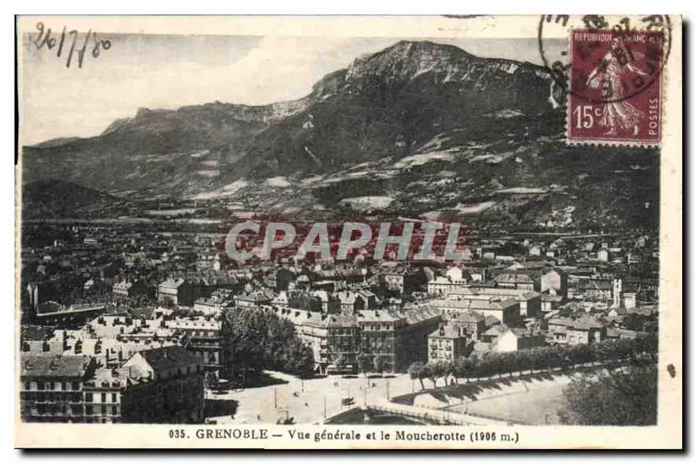 Grenoble — Vista geral e o Moucherotte (1906 m.) — 035 - Frente