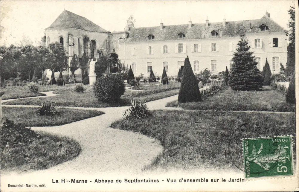 La Haute-Marne - Abtei Septfontaines - Überblick über den Garten — Roussselot-Nardin, Verleger - Vorderseite