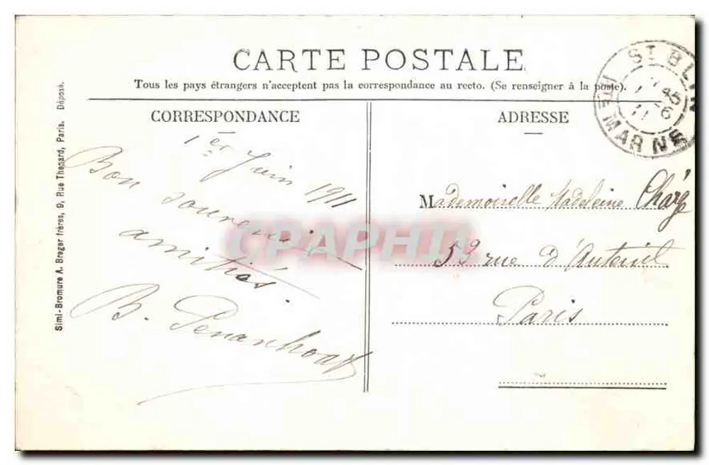 La Haute-Marne - Abtei Septfontaines - Überblick über den Garten — Roussselot-Nardin, Verleger - Rückseite