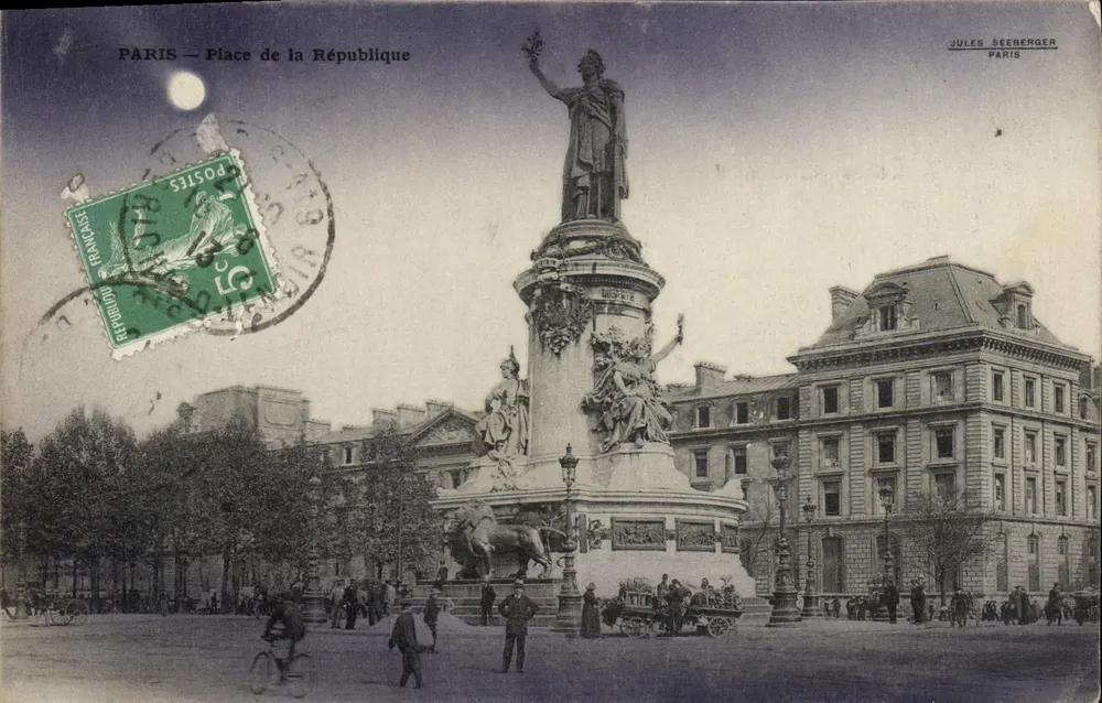 PARIS — Place de la République — JULES SEEERGER PARIS - Frente