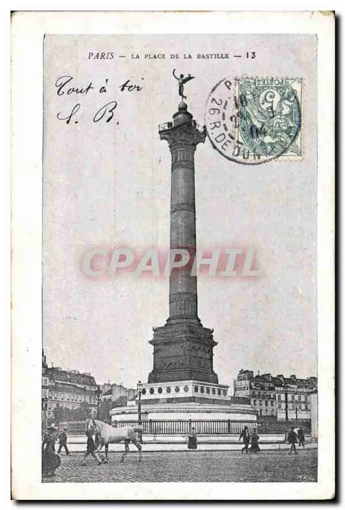 Paris — A Praça da Bastilha — 13 - Frente