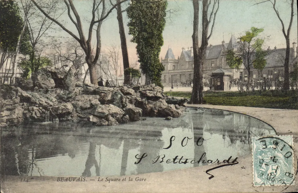 Beauvais — O Square e a Estação — Edições L. Bettschards, n°114 - Frente