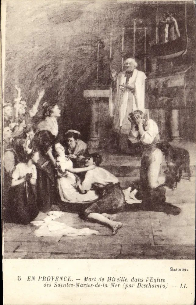 Tod von Mireille in der Kirche — des Saintes-Maries-de-la-Mer (von Deschamps) — Skiruta - Vorderseite