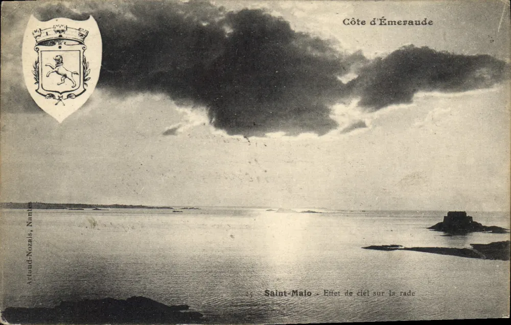 Saint-Malo - Côte d'Émeraude - Wirkung des Himmels über den Hafen - Vorderseite