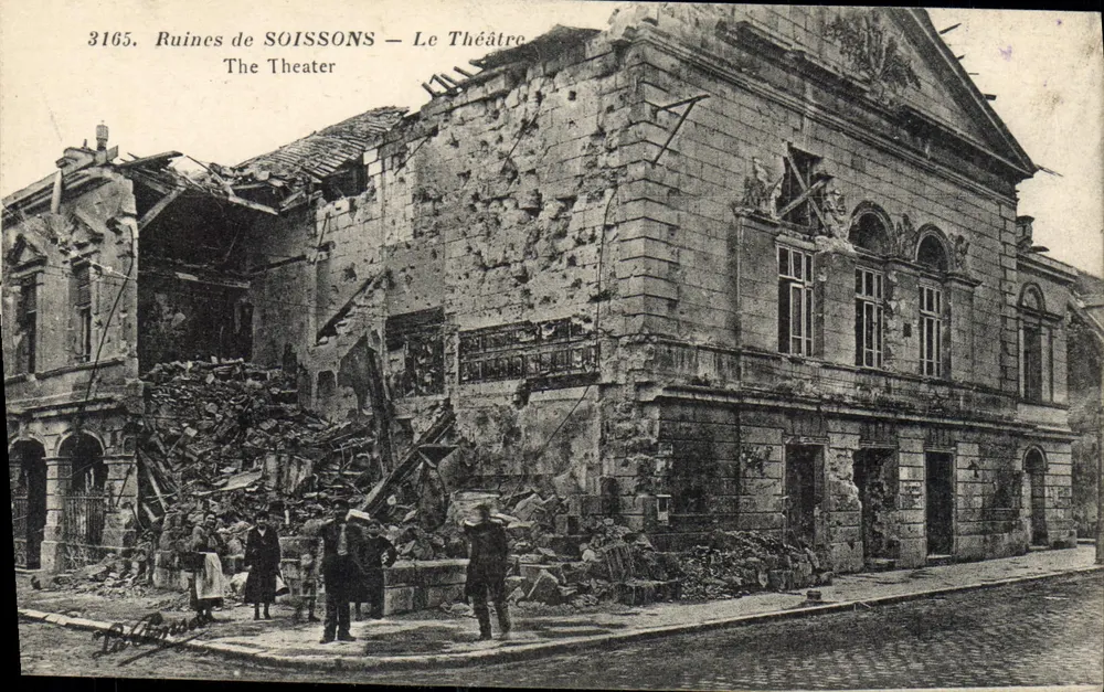 Ruiny SOISSONS — Teatr — Wydawca L. Bérouse, nr 3165 - Awers