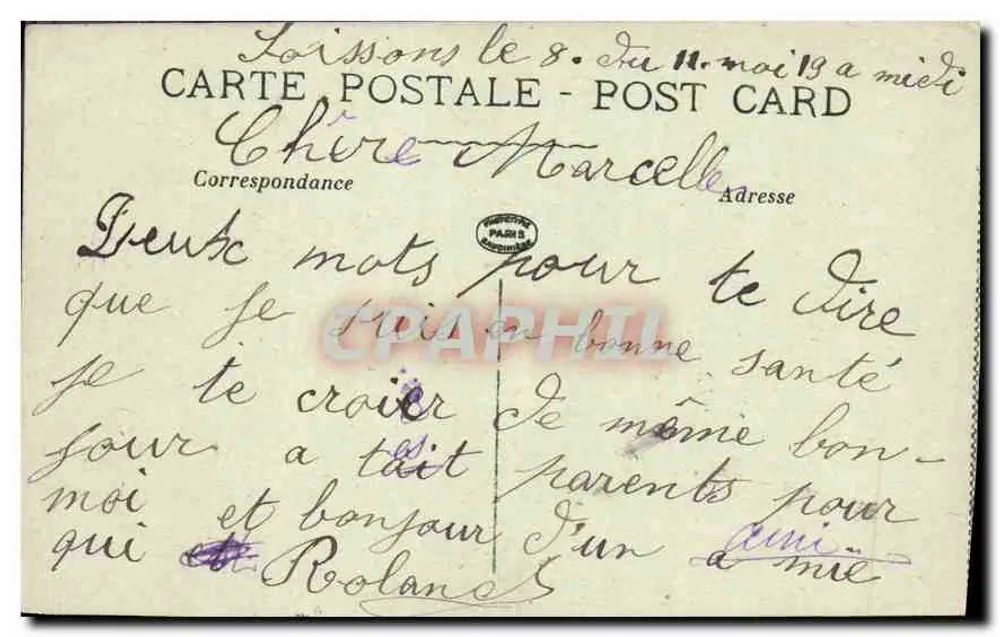 Ruiny SOISSONS — Teatr — Wydawca L. Bérouse, nr 3165 - Rewers