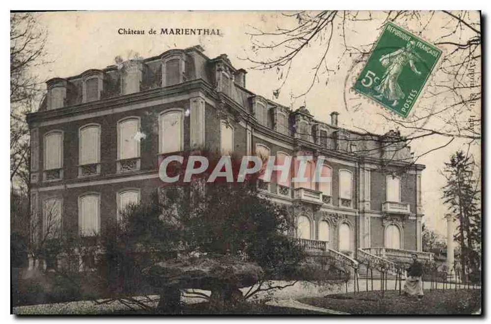 Castelo de Marienthal — vista do castelo e jardim — editor não visível - Frente
