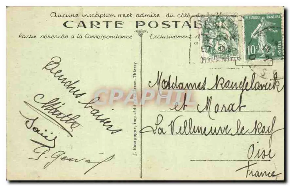 Castelo de Ognon — Arredores de Senlis (Oise) — Edit. J.B. - Verso