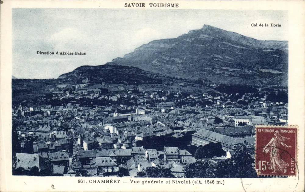 Chambéry — Vista geral e Nivolet (alt. 1546 m.) — Savoie Tourisme, n° 861 - Frente