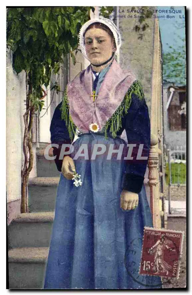 Mulher em traje savoês — Saint-Bon — editor LL - Frente