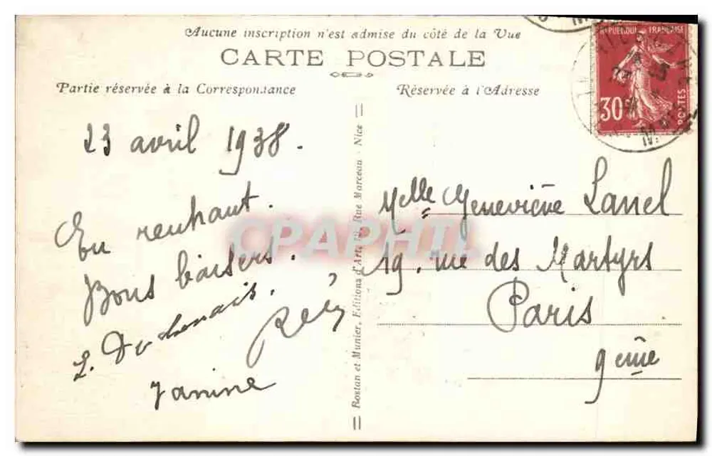 Nice — Ogólny widok z zamku — R.M. nr 565 - Rewers