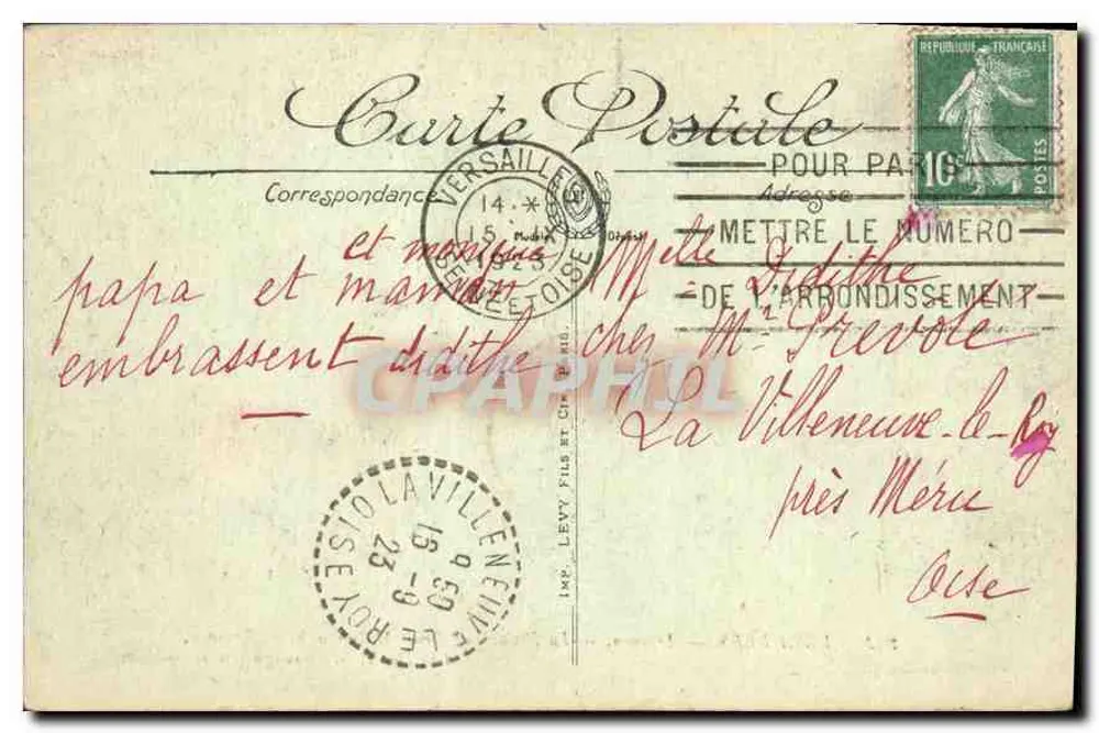 Versailles — Trianon — Die Käserei und Turm Malborough — LL 242 - Rückseite