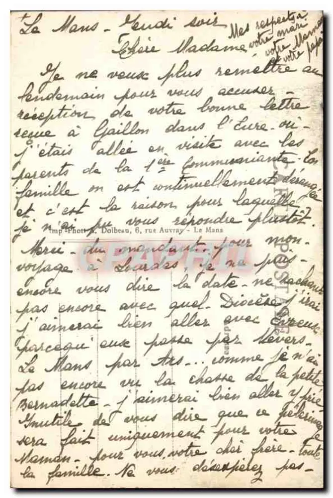 Trajes Sarthois — Recomendações do Padre Quérü — 23 - Verso
